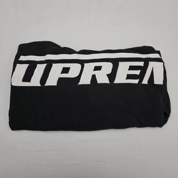 Supreme Wrapped Half Zip Hooded Black Sweater - Picture 6 of 10